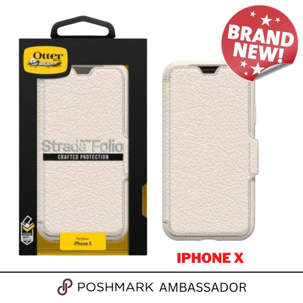 NEW OtterBox iPhone X  White LEATHER Folio NIB📱NEW
